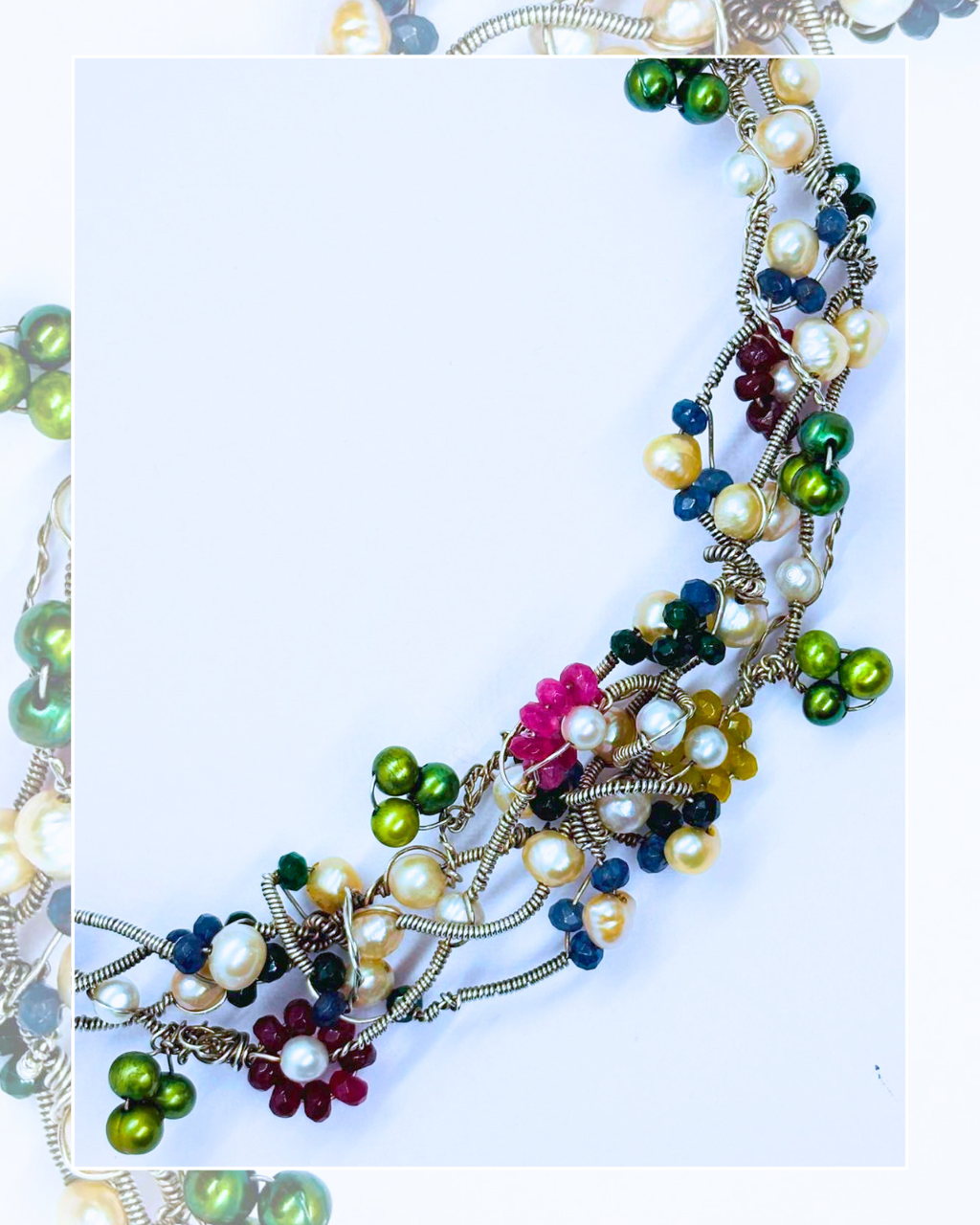 Blooming Wire-One -of -A-Kind Sculptural Sterling Silver Necklace