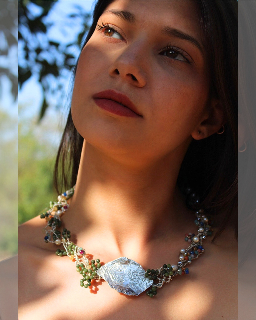 Summer Leaf - One-Of-A-Kind Sculptural Sterling Silver Necklace