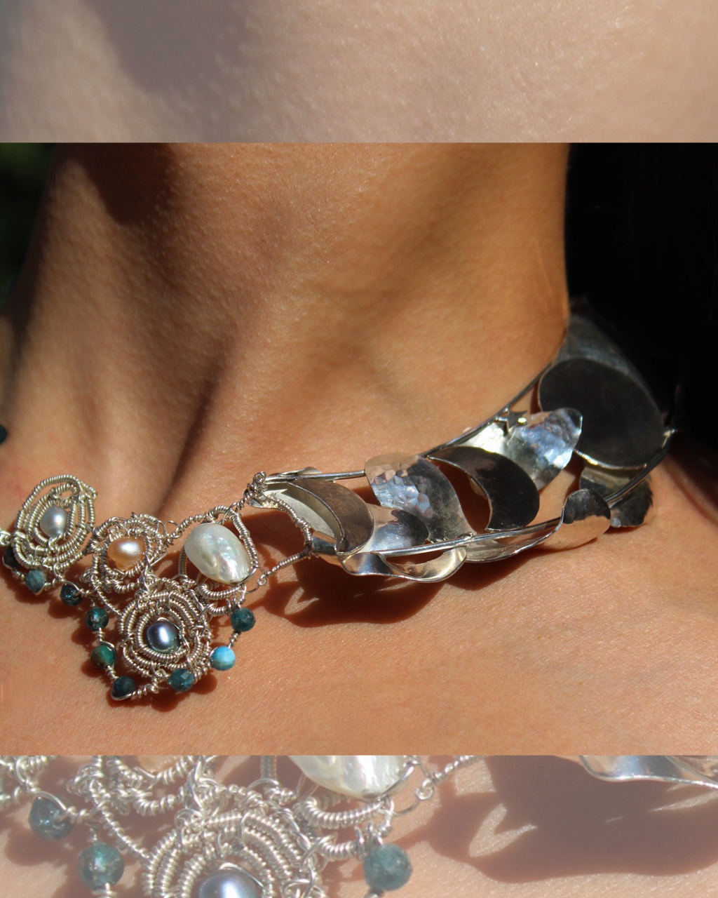 Van Gogh’s Starry Nights  One-of-A-Kind Artisan Sterling Silver Necklace