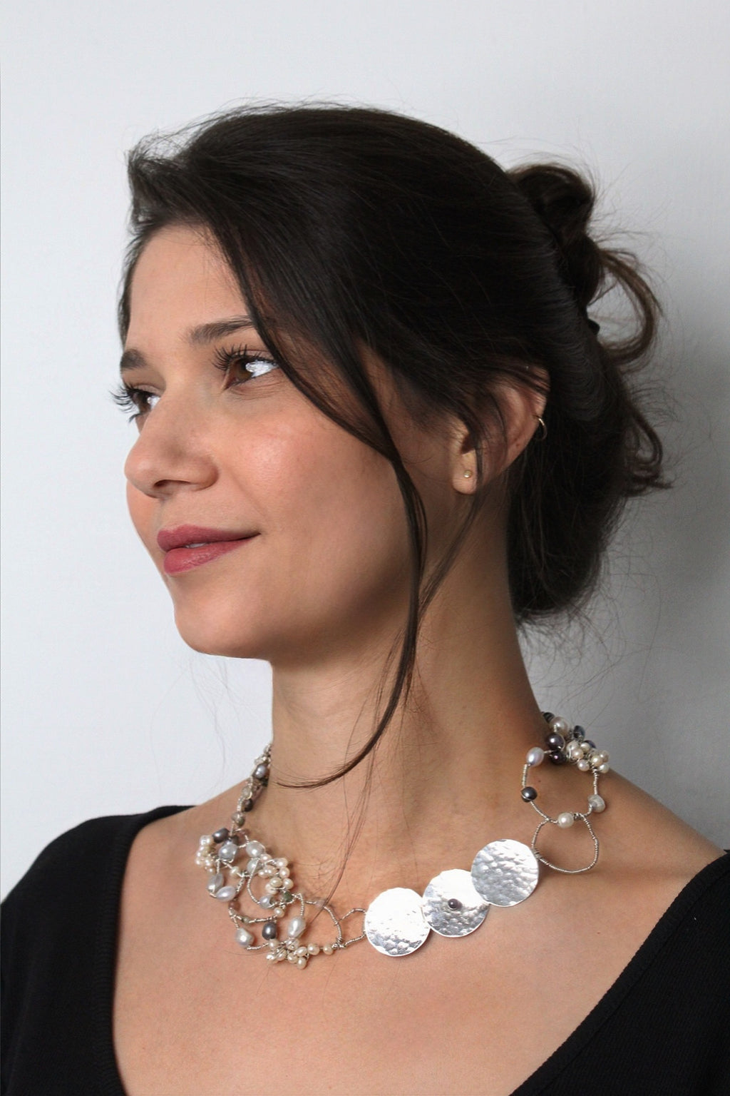 Going in Circles -One -Of -A- Kind Sculptural Sterling Silver Necklace