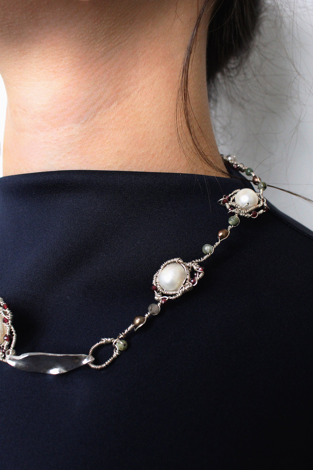 Starry Nights  - One -of-a-kind Sterling Silver Necklace