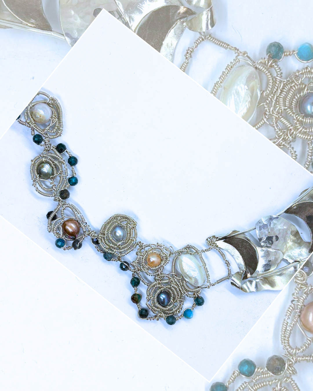 Van Gogh’s Starry Nights  One-of-A-Kind Artisan Sterling Silver Necklace