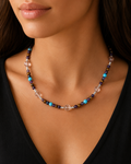 Woman’s Necklace Genuine Sterling Silver and gemstones Necklace
