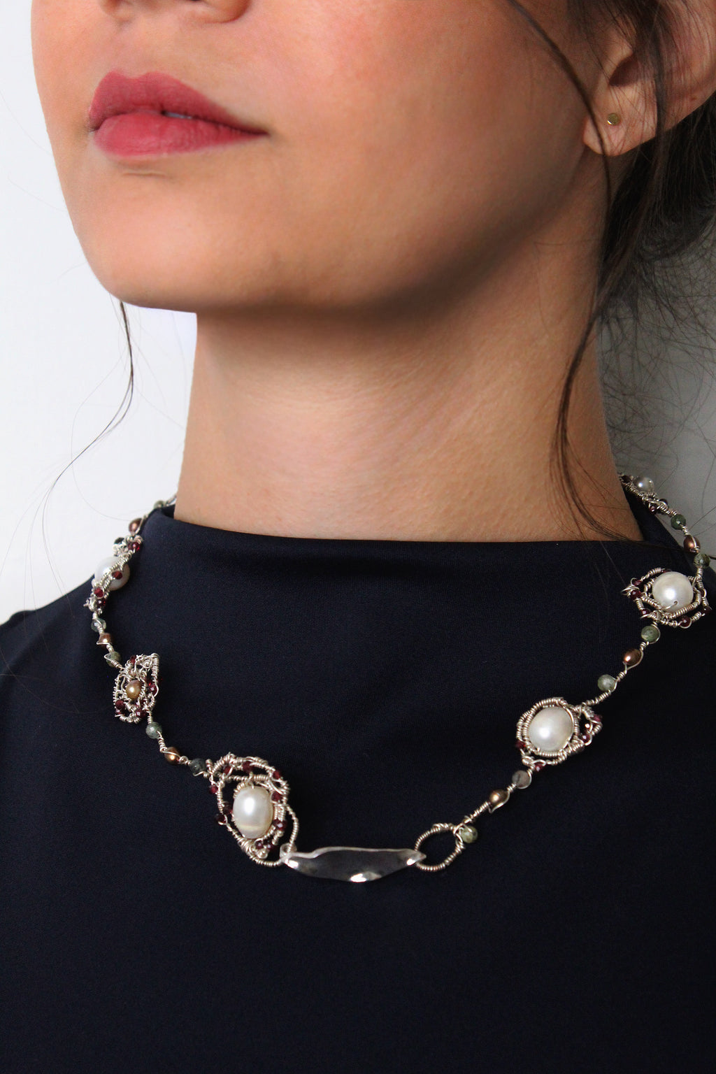 Starry Nights  - One -of-a-kind Sterling Silver Necklace