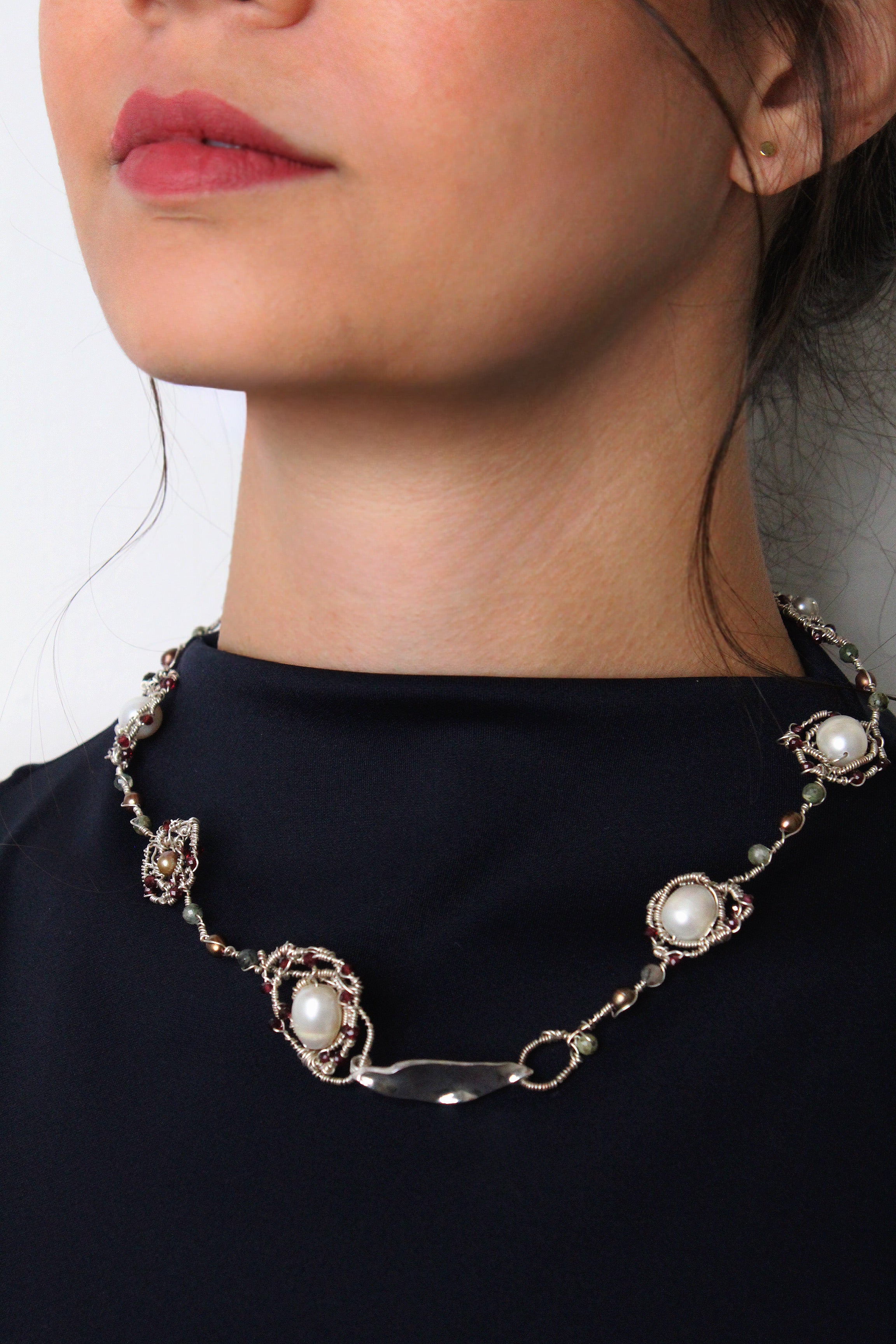 Starry Nights  - One -of-a-kind Sterling Silver Necklace