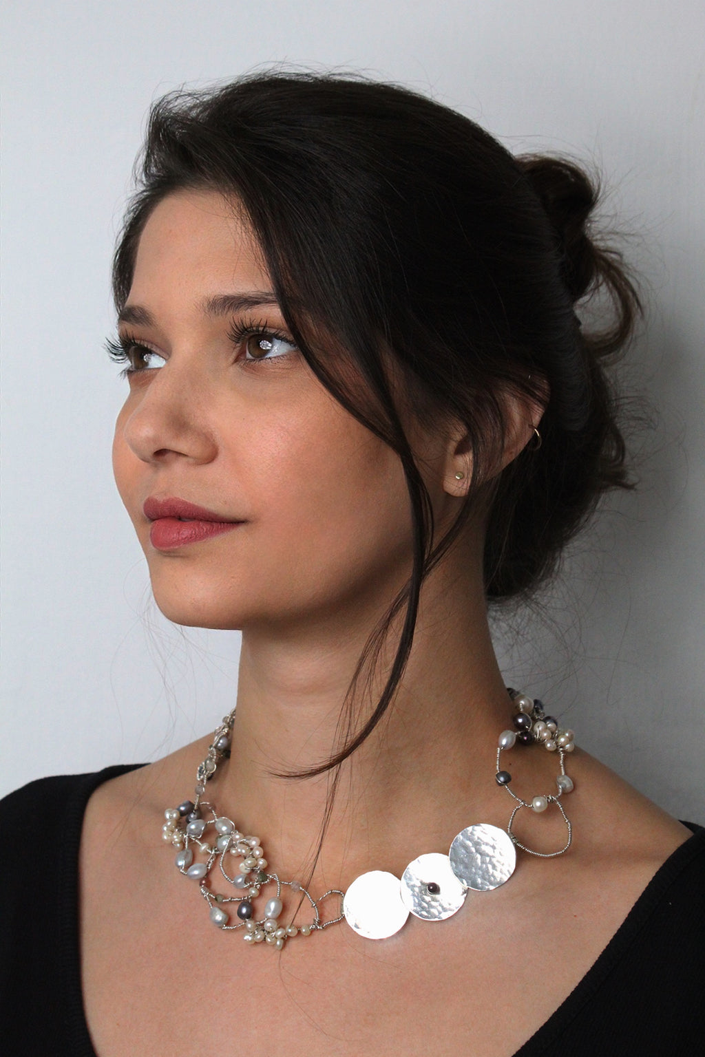 Going in Circles -One -Of -A- Kind Sculptural Sterling Silver Necklace