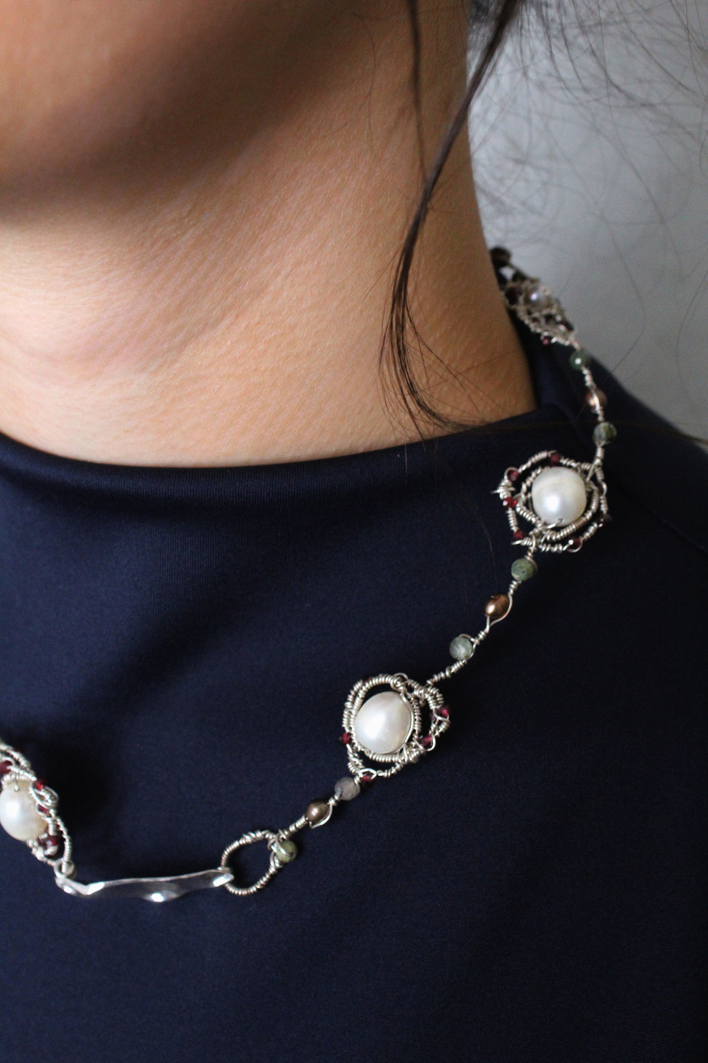 Starry Nights  - One -of-a-kind Sterling Silver Necklace