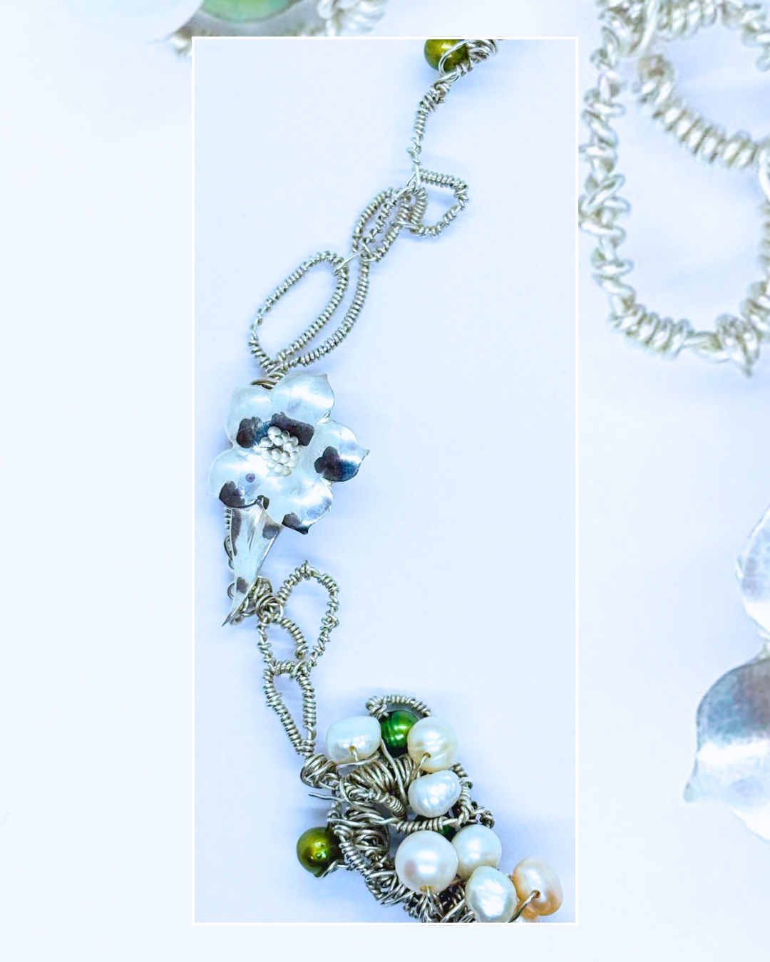 Blooming Wire-One -of -A-Kind Sculptural Sterling Silver Necklace