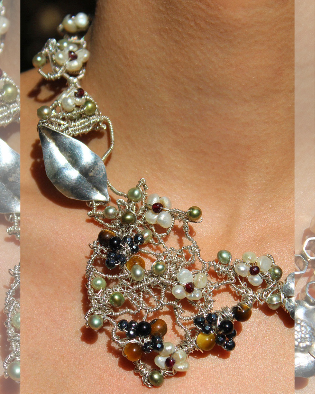 Beehives-One-Of-A-kind Silver Necklace