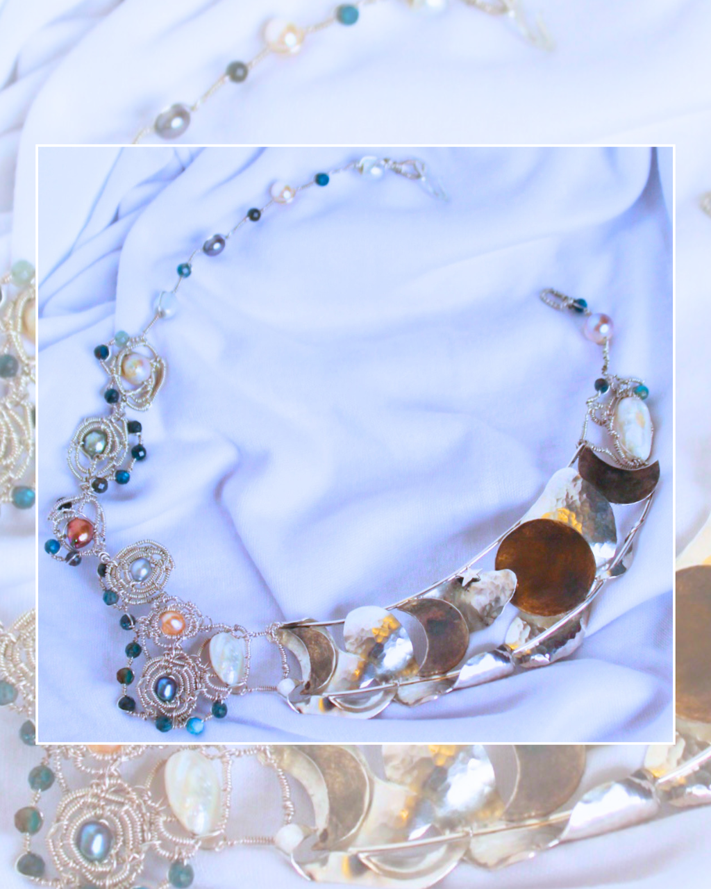 Van Gogh’s Starry Nights  One-of-A-Kind Artisan Sterling Silver Necklace