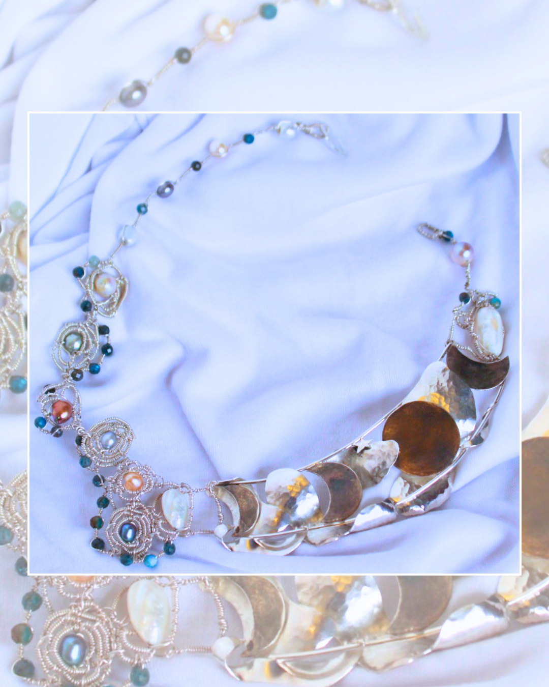 Van Gogh’s Starry Nights  One-of-A-Kind Artisan Sterling Silver Necklace