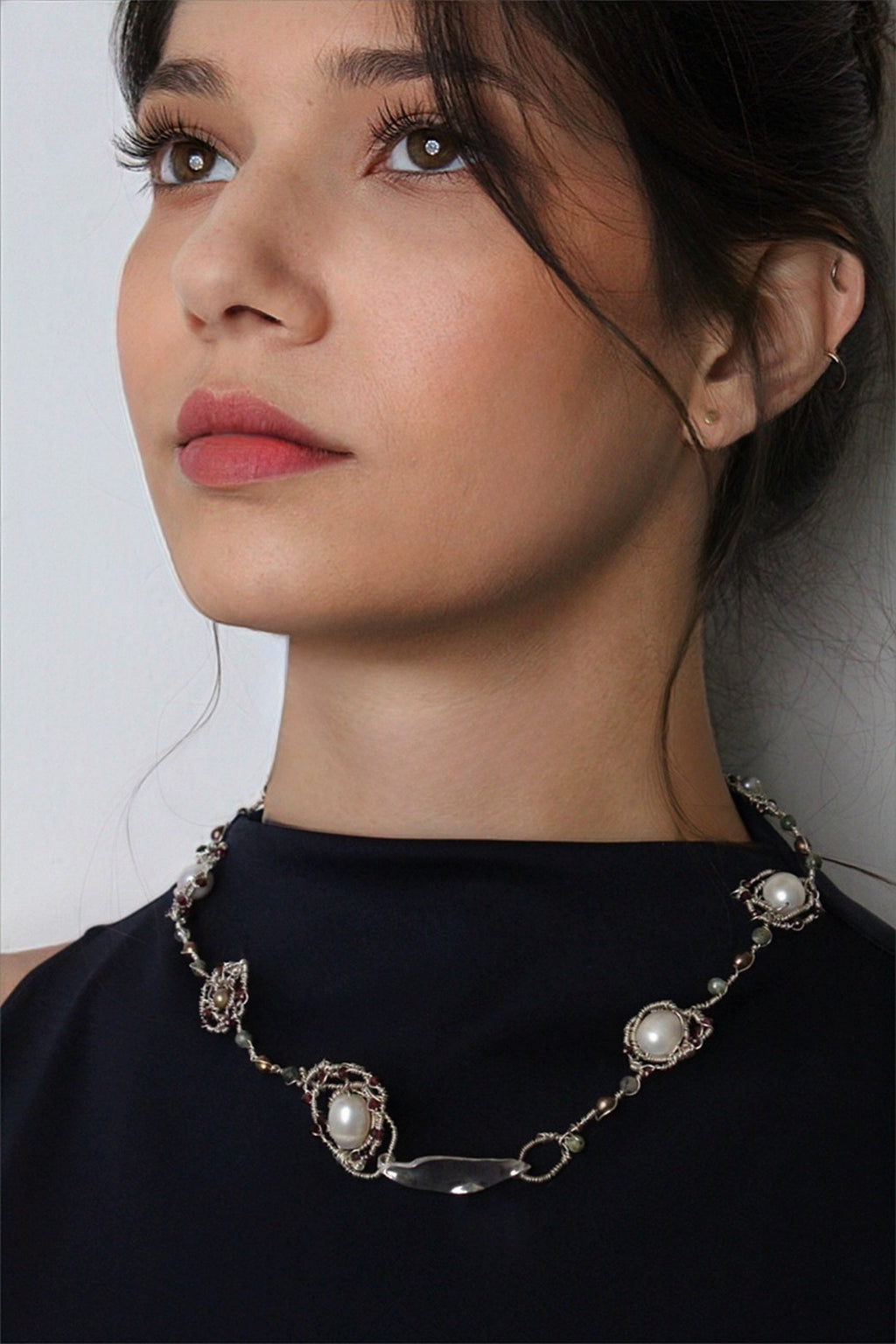 Starry Nights  - One -of-a-kind Sterling Silver Necklace