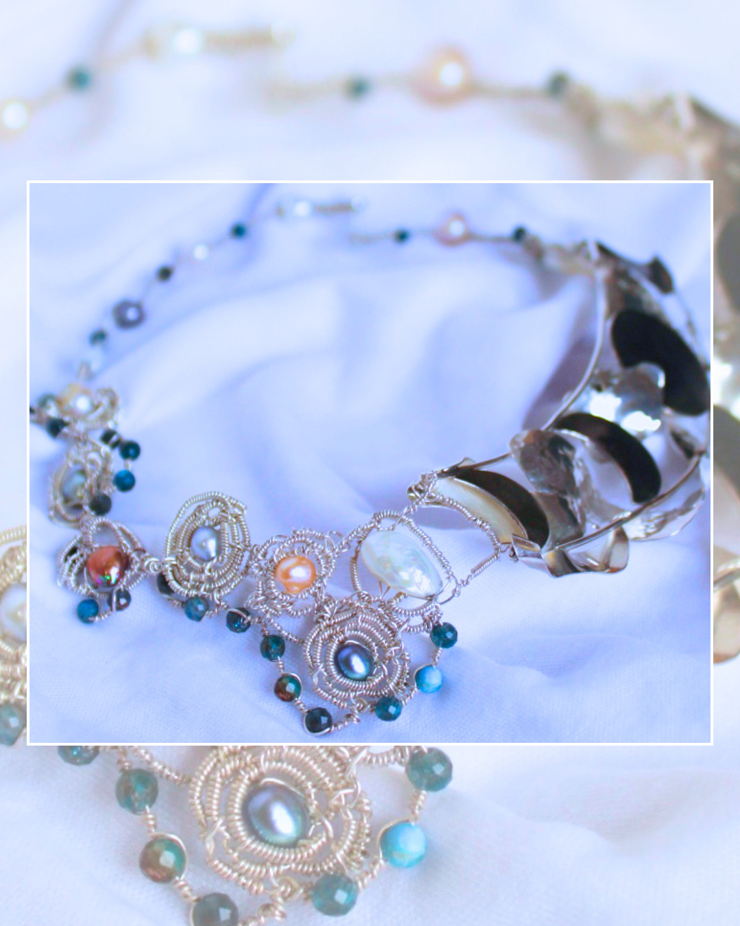 Van Gogh’s Starry Nights  One-of-A-Kind Artisan Sterling Silver Necklace