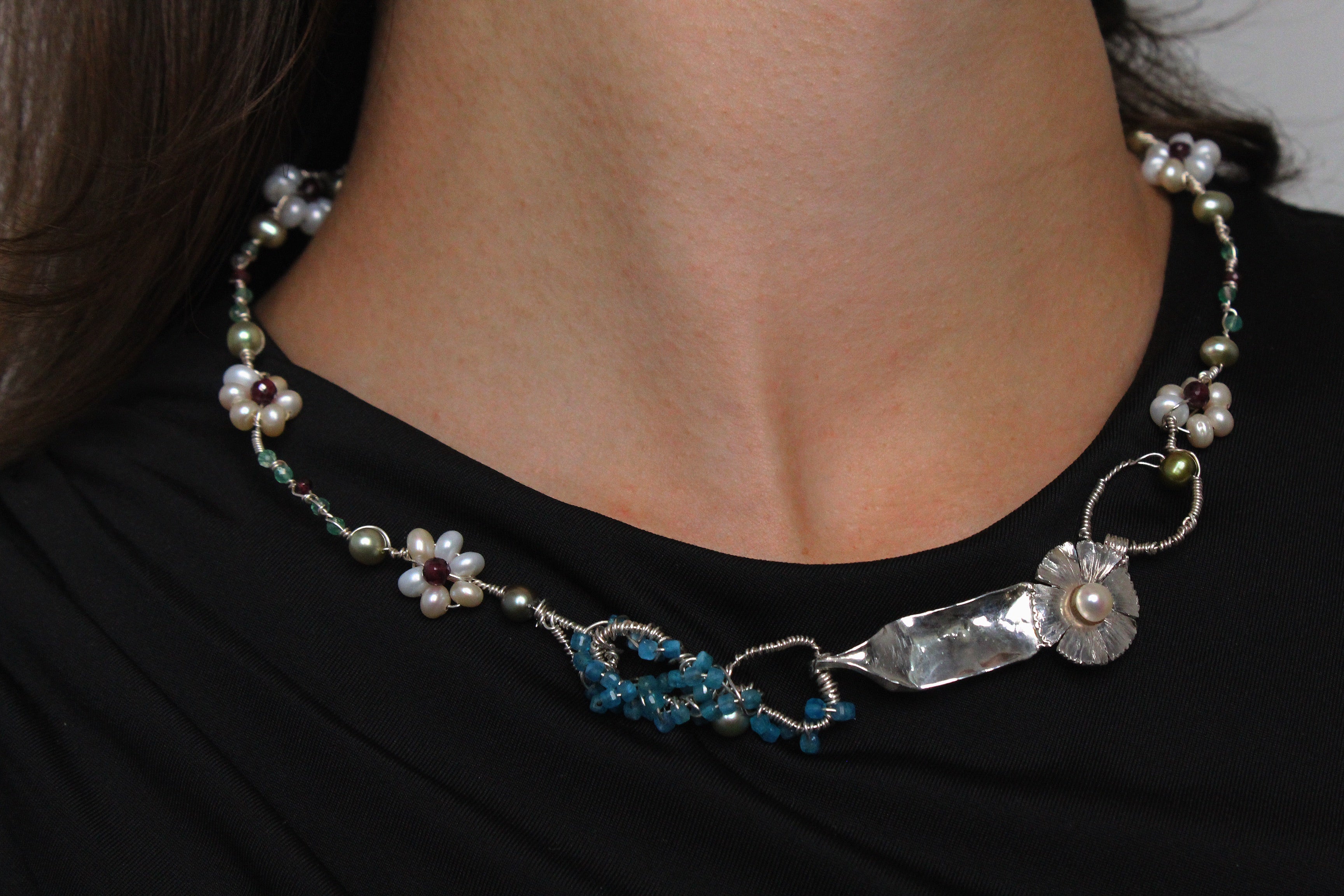 Waking Spring -One -Of- A -Kind Sculptural Sterling Silver Necklace