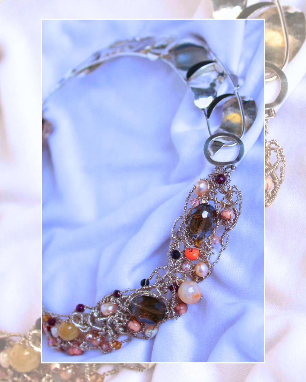 Moon Phases - One-Of-A-Kind Sculptural Sterling Silver Necklace