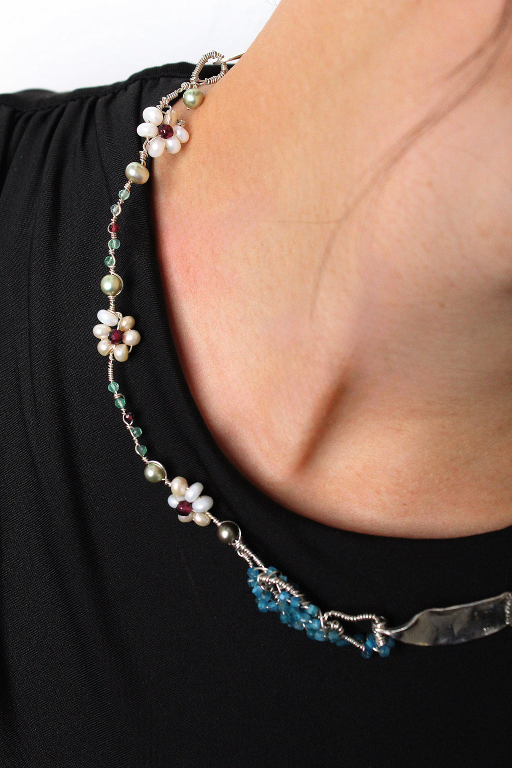Waking Spring -One -Of- A -Kind Sculptural Sterling Silver Necklace