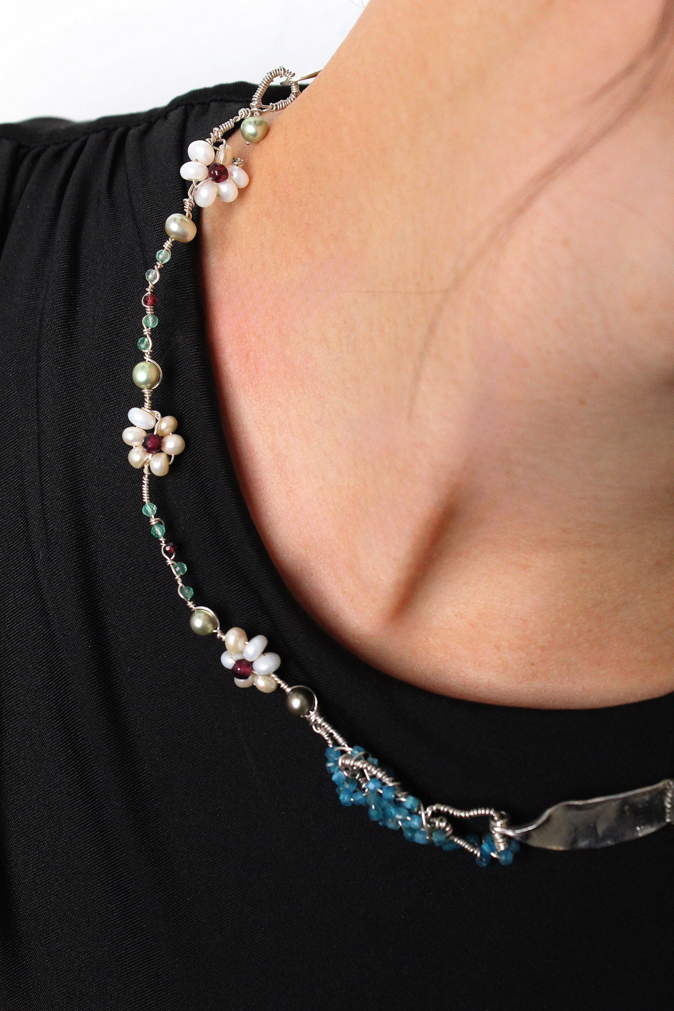 Waking Spring -One -Of- A -Kind Sculptural Sterling Silver Necklace