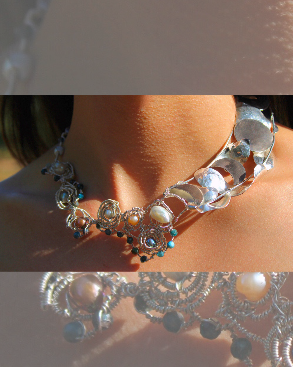 Van Gogh’s Starry Nights  One-of-A-Kind Artisan Sterling Silver Necklace