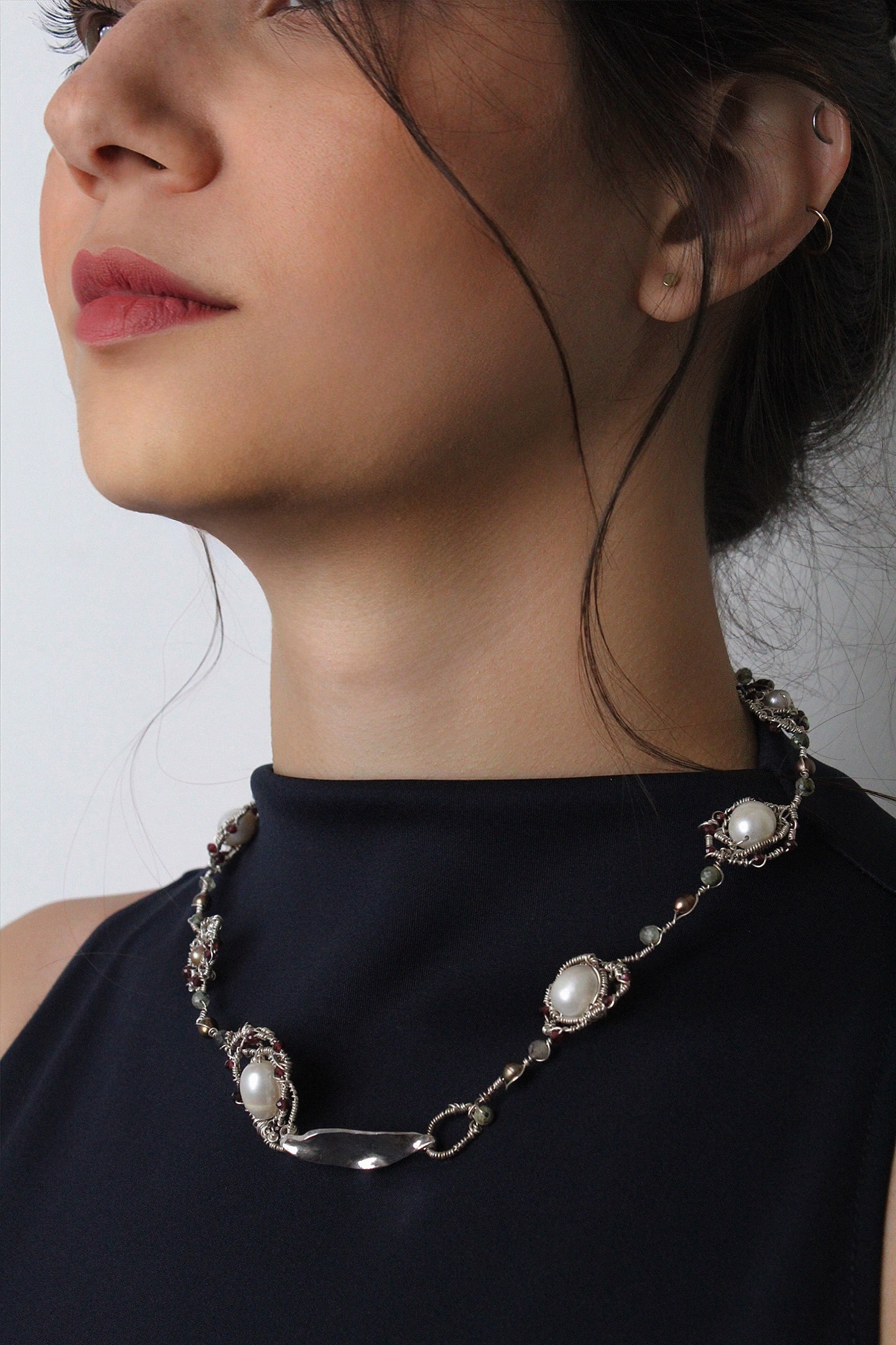 Starry Nights  - One -of-a-kind Sterling Silver Necklace