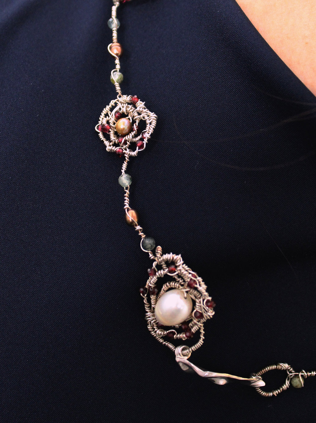 Starry Nights  - One -of-a-kind Sterling Silver Necklace