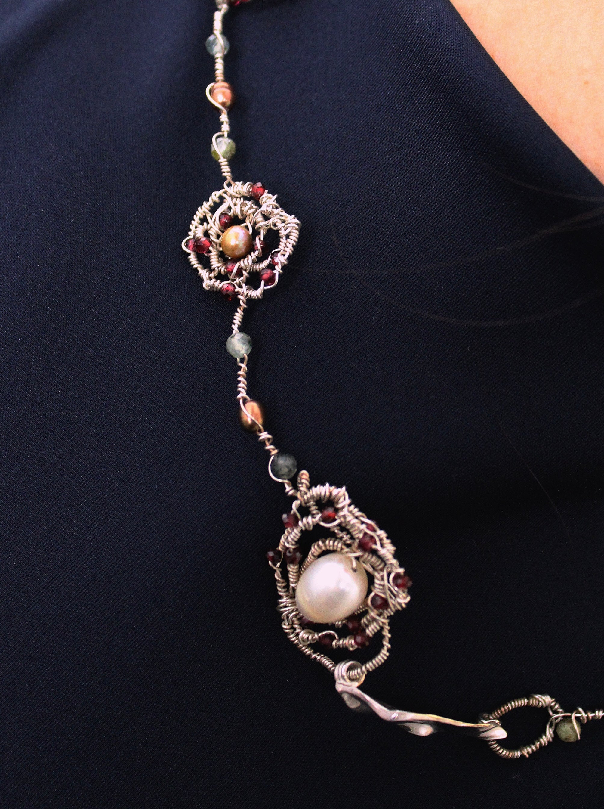 Starry Nights  - One -of-a-kind Sterling Silver Necklace