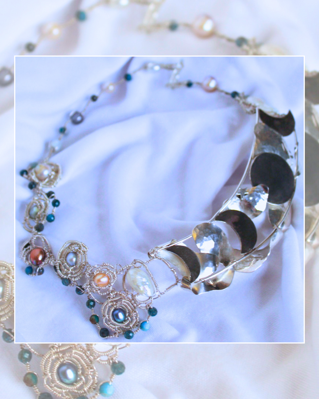 Van Gogh’s Starry Nights  One-of-A-Kind Artisan Sterling Silver Necklace