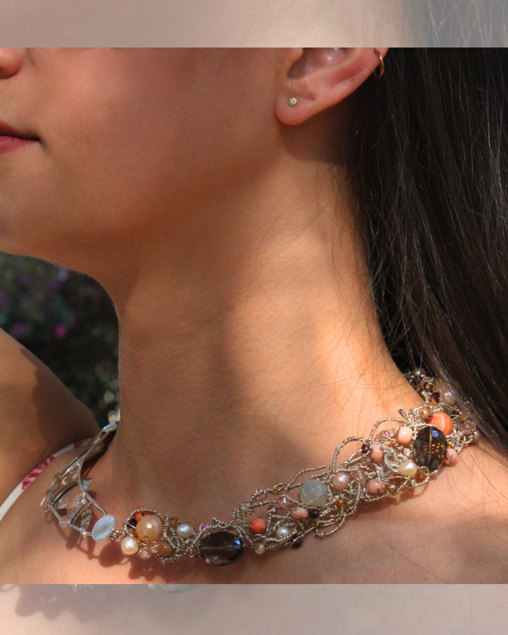 Moon Phases - One-Of-A-Kind Sculptural Sterling Silver Necklace