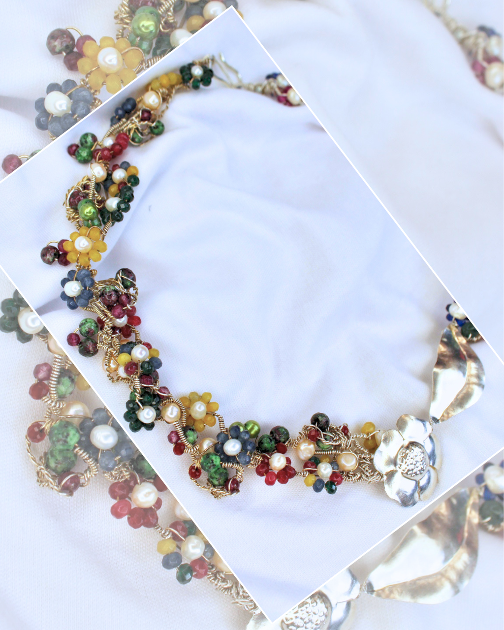 Flower Garden - One-of-A-Kind Sculptural Sterling Silver Necklace