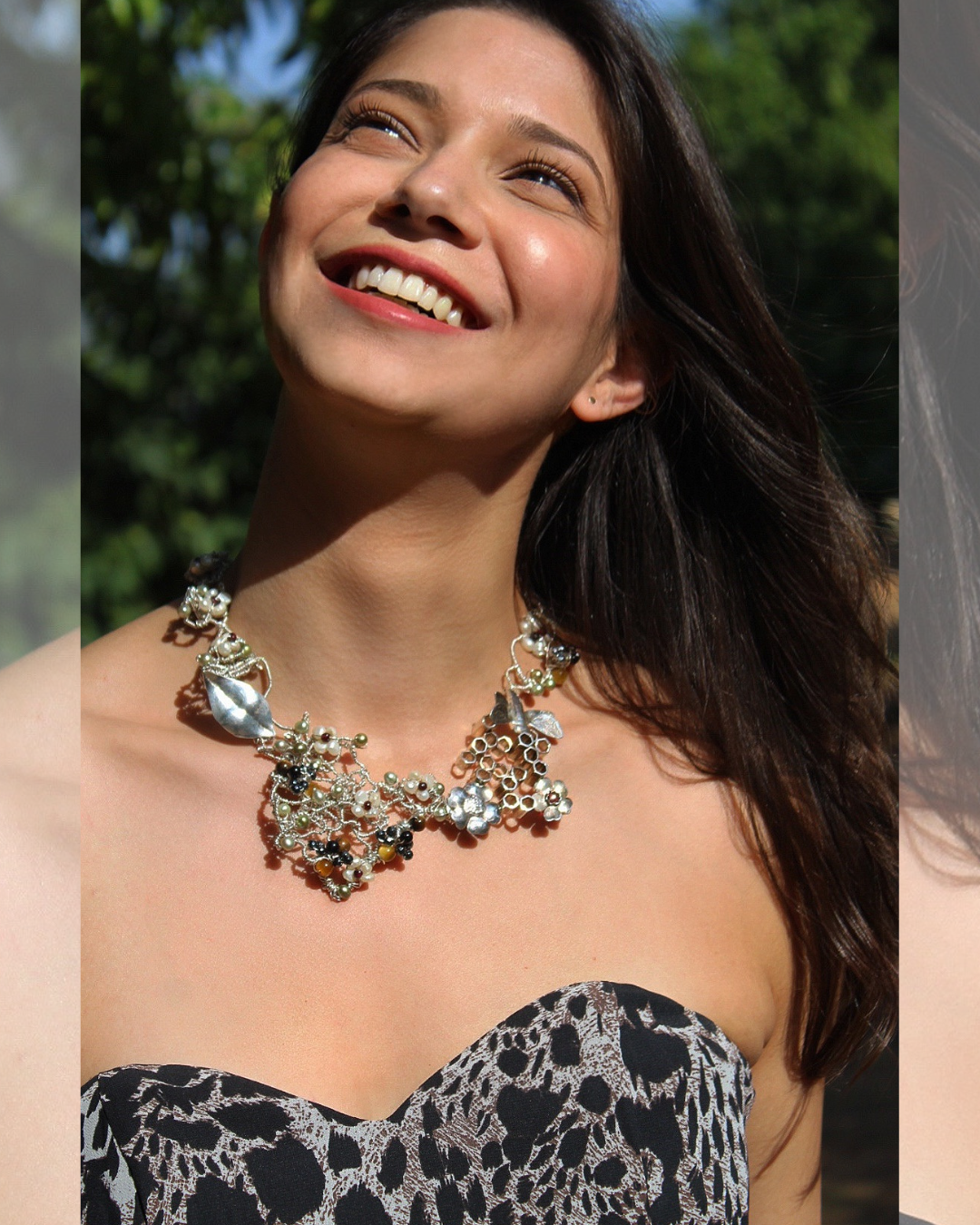 Beehives-One-Of-A-kind Silver Necklace