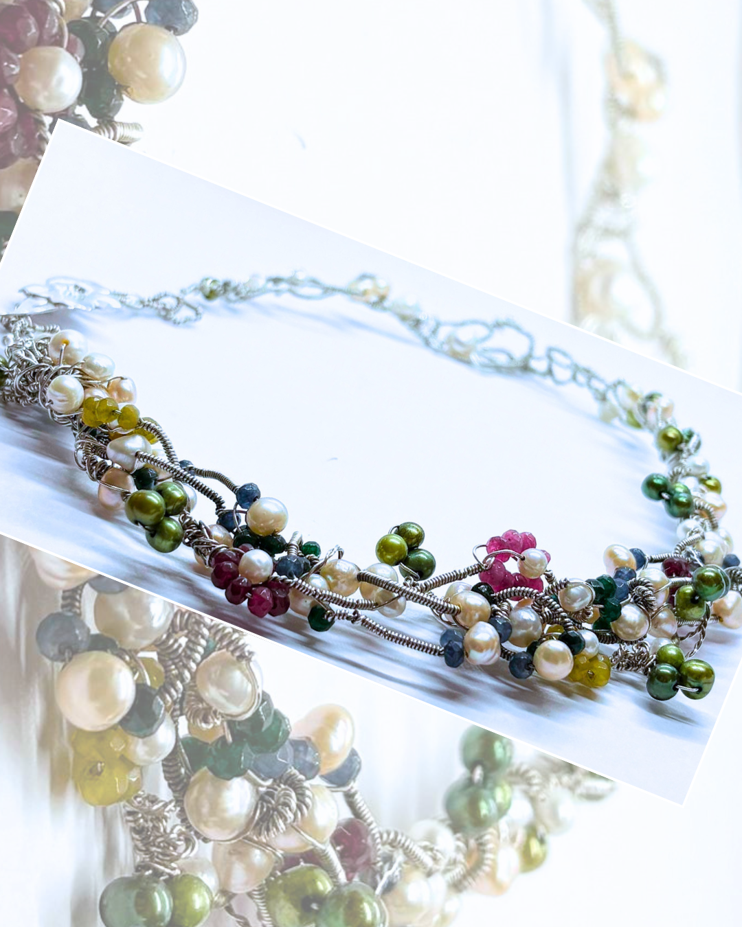 Blooming Wire-One -of -A-Kind Sculptural Sterling Silver Necklace