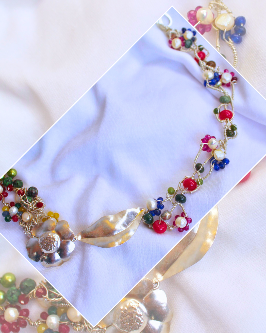 Flower Garden - One-of-A-Kind Sculptural Sterling Silver Necklace