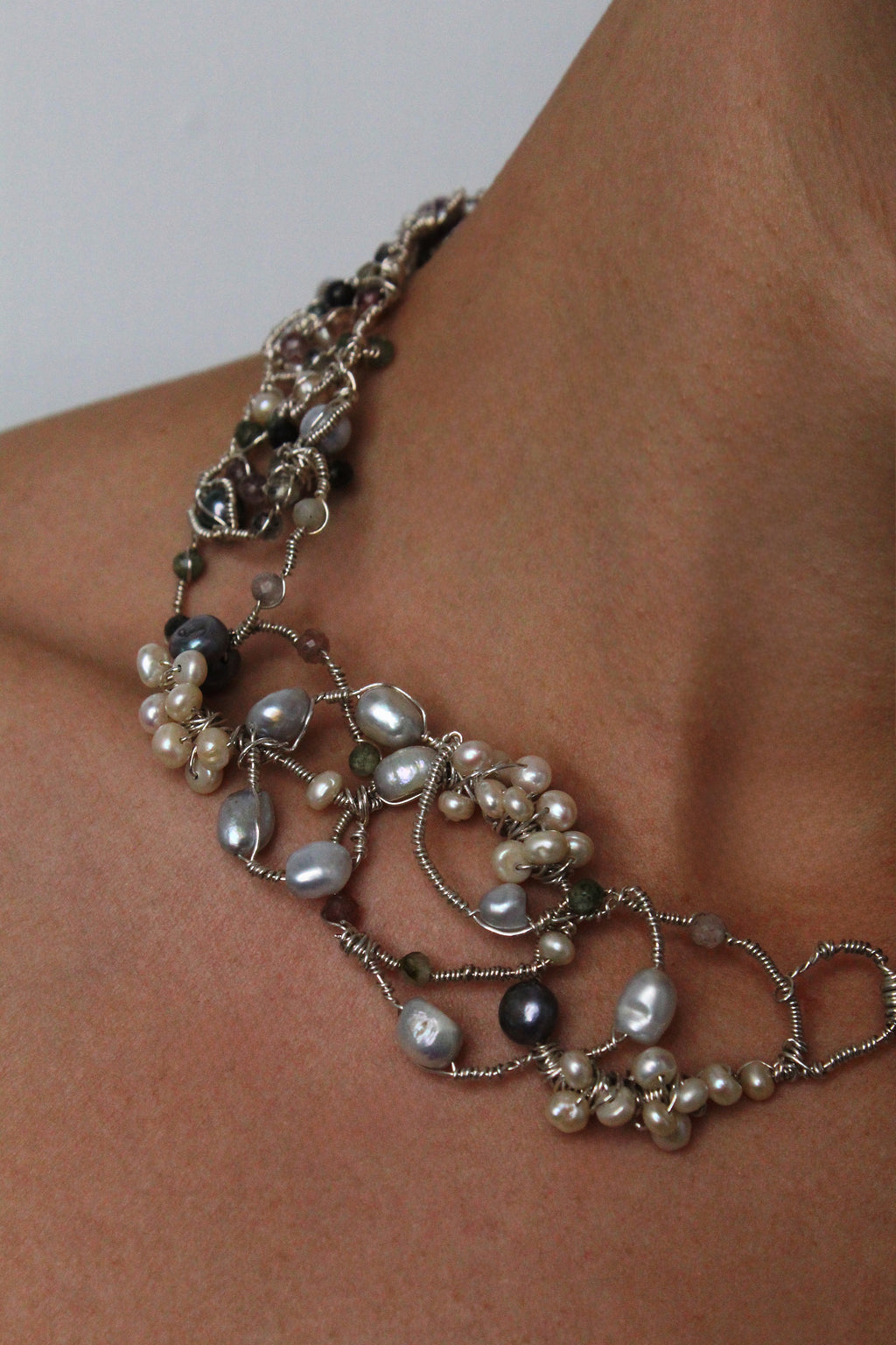 Going in Circles -One -Of -A- Kind Sculptural Sterling Silver Necklace
