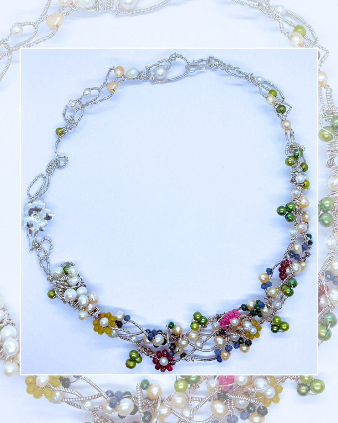 Blooming Wire-One -of -A-Kind Sculptural Sterling Silver Necklace