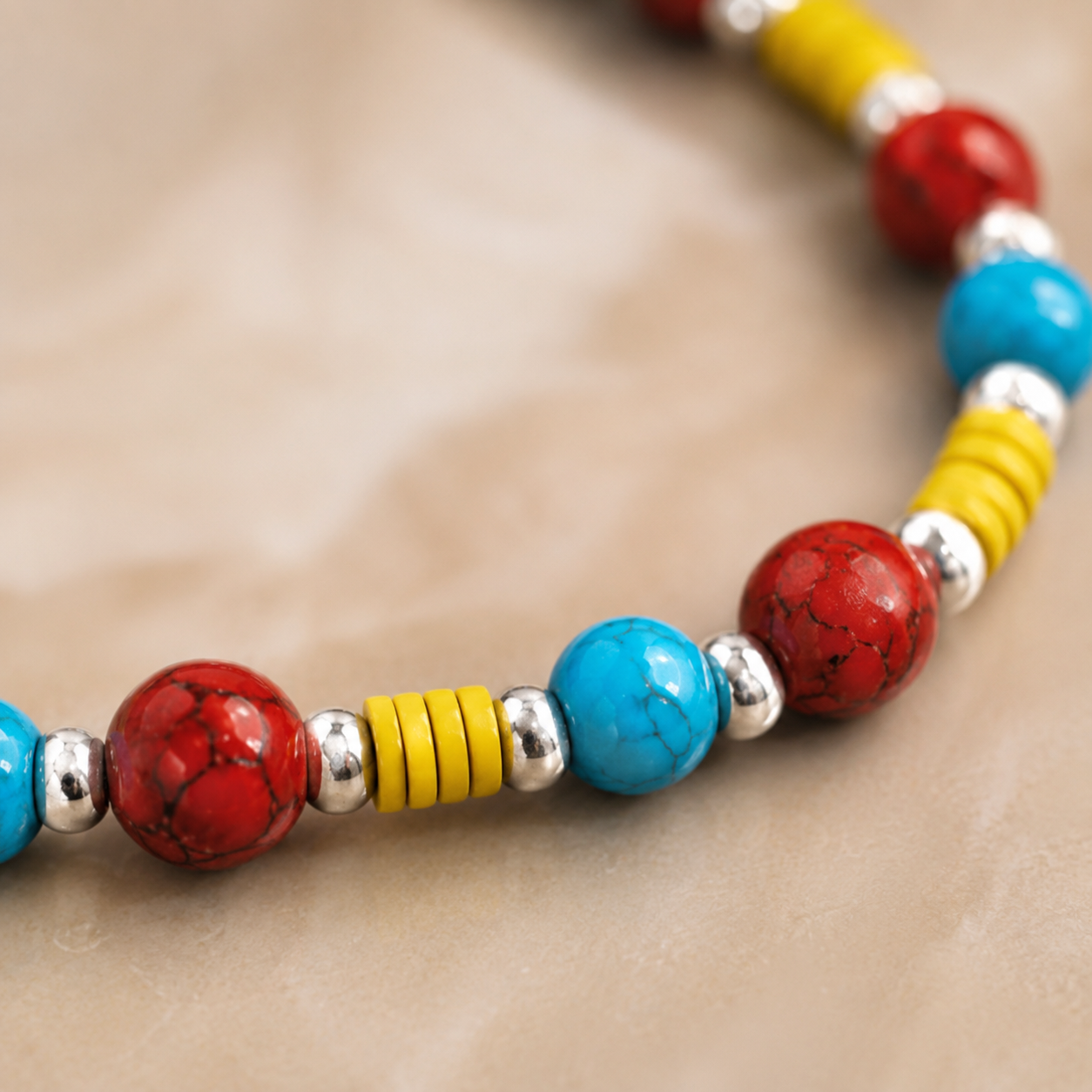 Men’s handmade semiprecious genuine gemstones and Sterling Silver