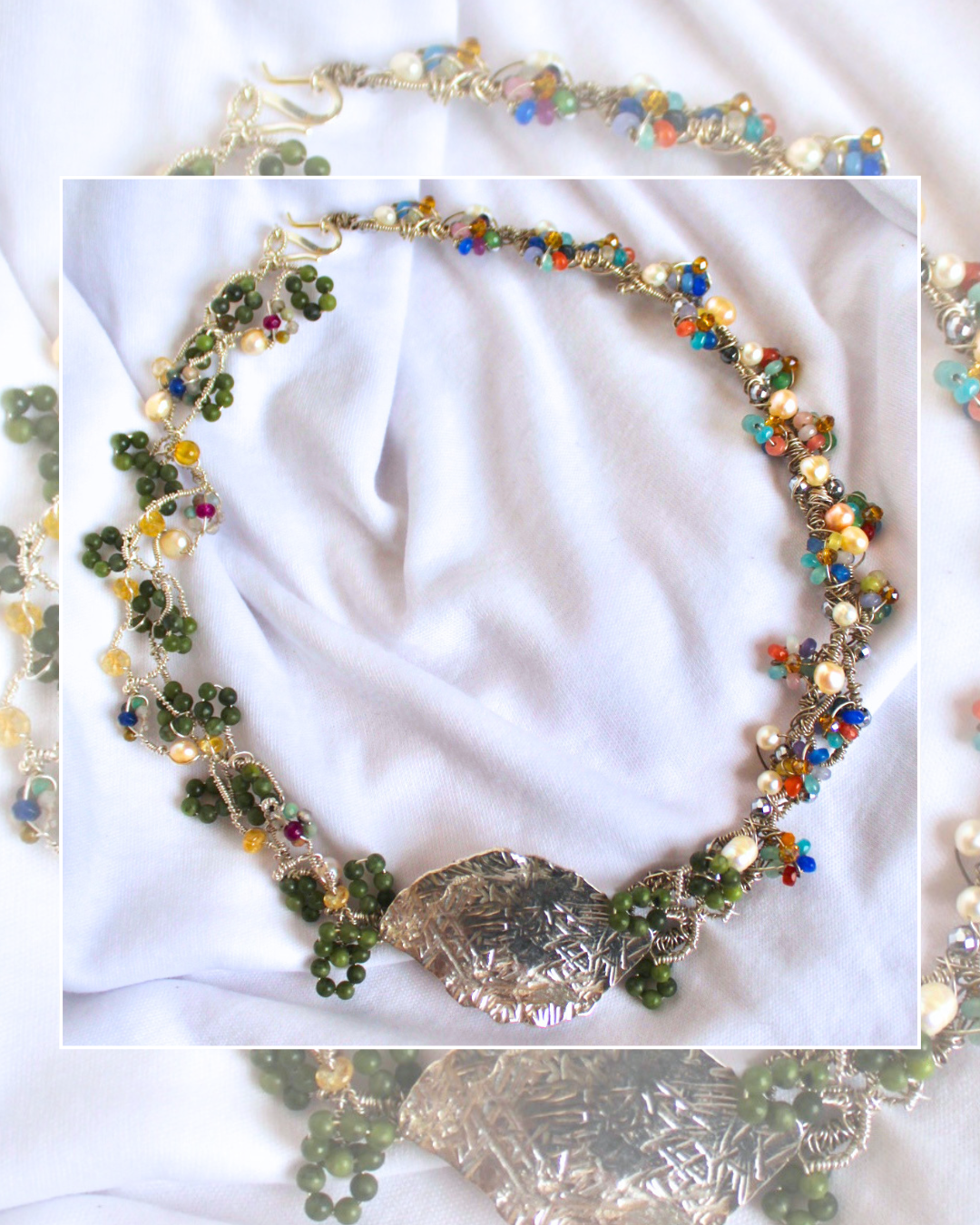 Summer Leaf - One-Of-A-Kind Sculptural Sterling Silver Necklace
