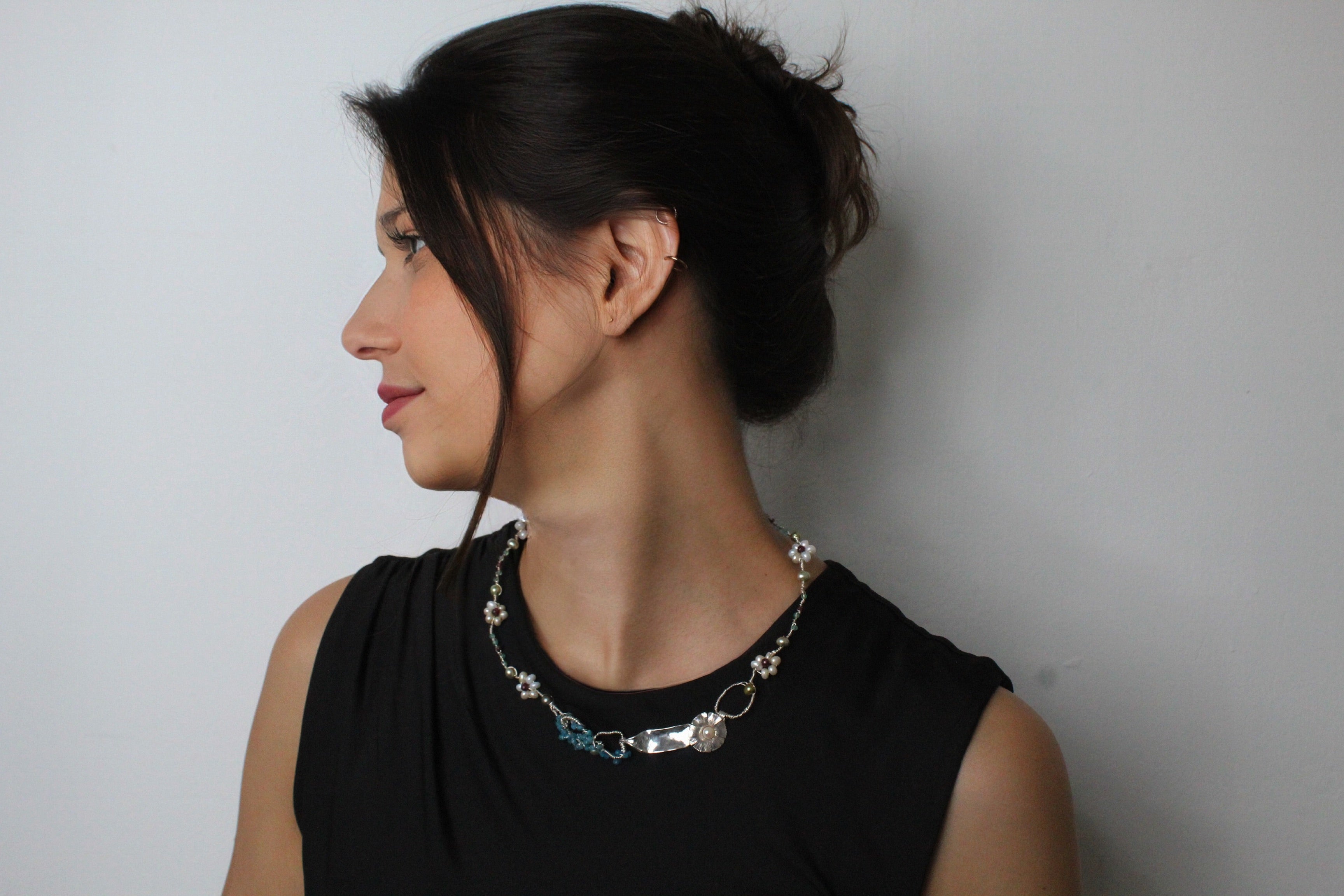 Waking Spring -One -Of- A -Kind Sculptural Sterling Silver Necklace