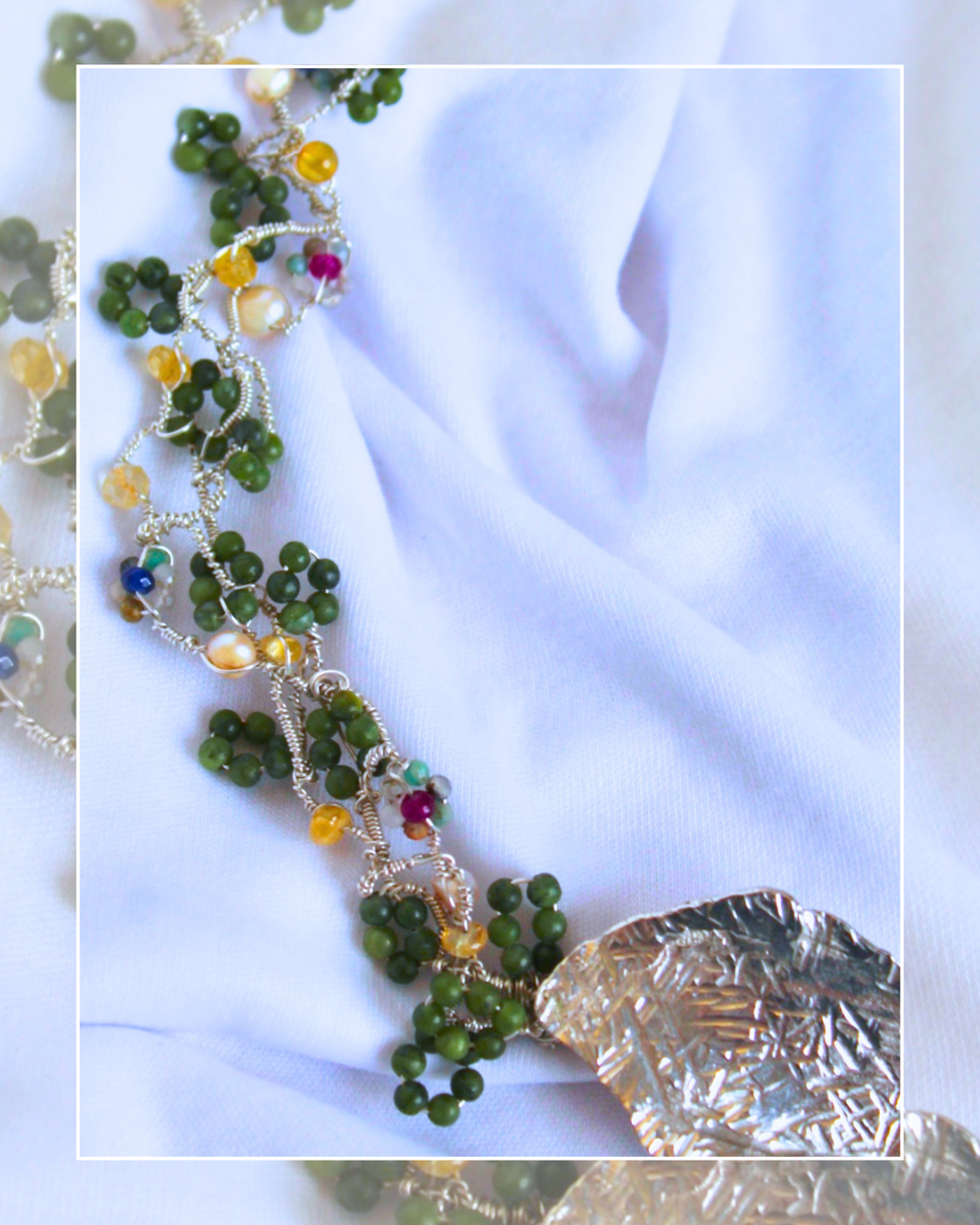 Summer Leaf - One-Of-A-Kind Sculptural Sterling Silver Necklace