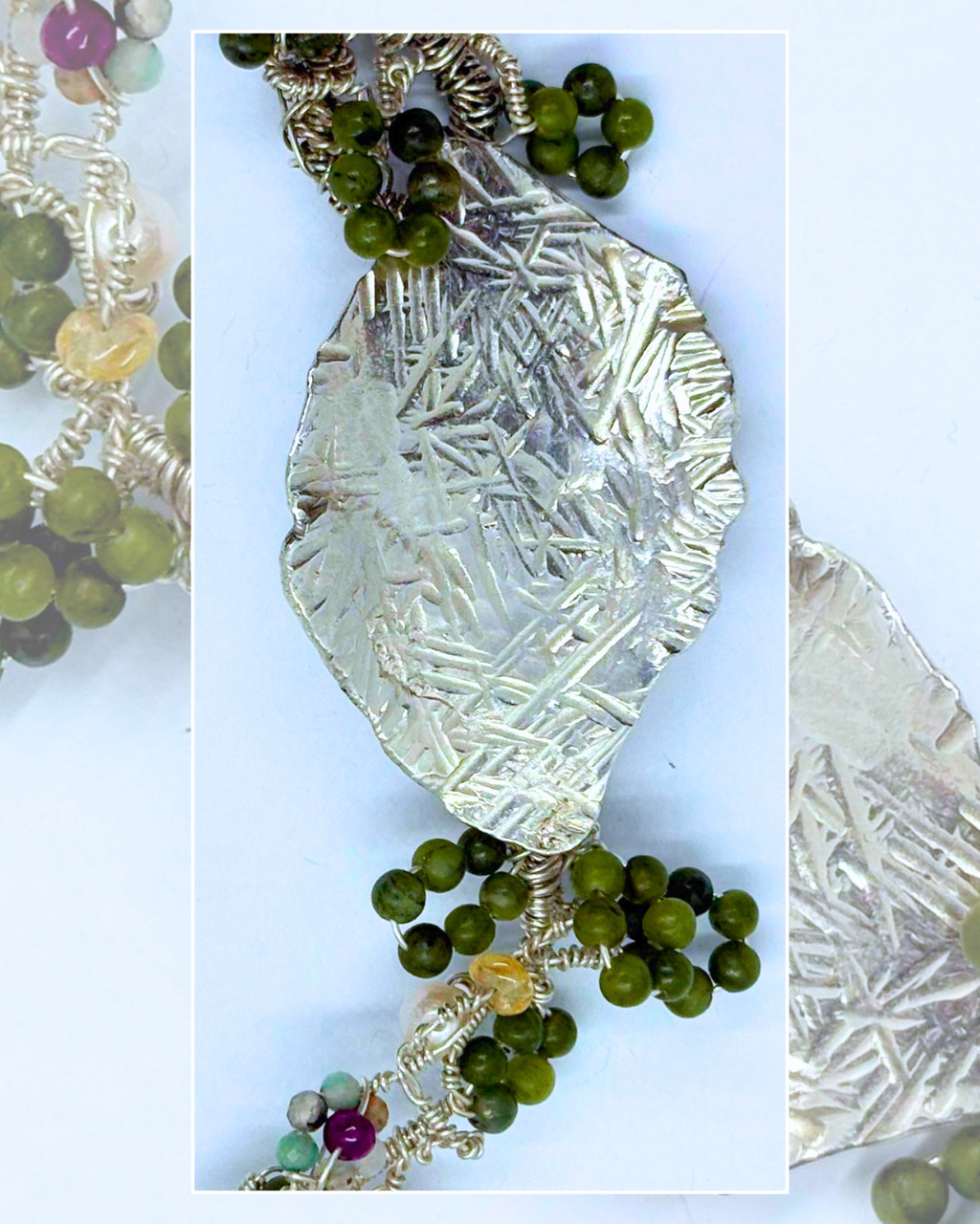 Summer Leaf - One-Of-A-Kind Sculptural Sterling Silver Necklace