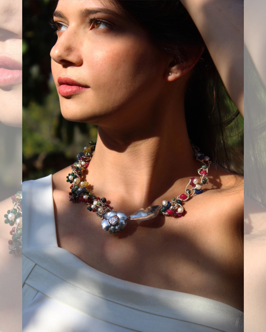 Flower Garden - One-of-A-Kind Sculptural Sterling Silver Necklace